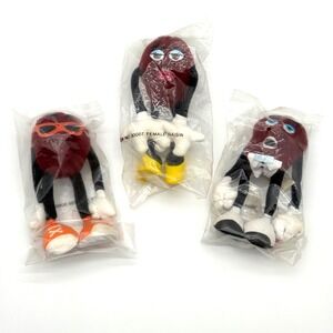 California Raisins Plush Set 3 Vintage 1988 Applause New 80s